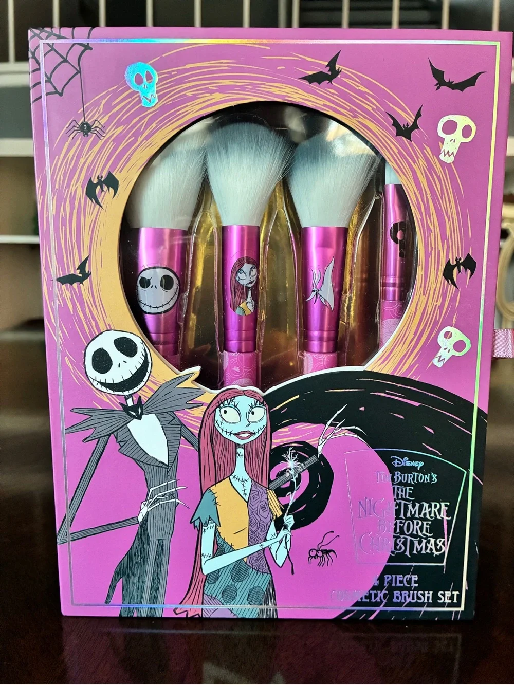 Cute Disney Nightmare Before Christmas Makeup 4 Pc Cosmetic Brush Set, NEW!