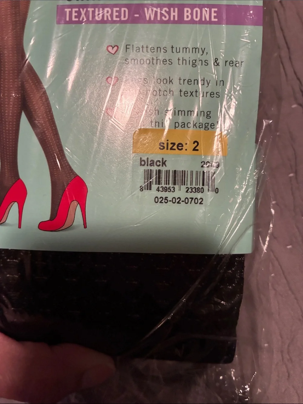 SPANX LOVE YOUR ASSETS. Size 2. Black textured. Wish Bone. NWT