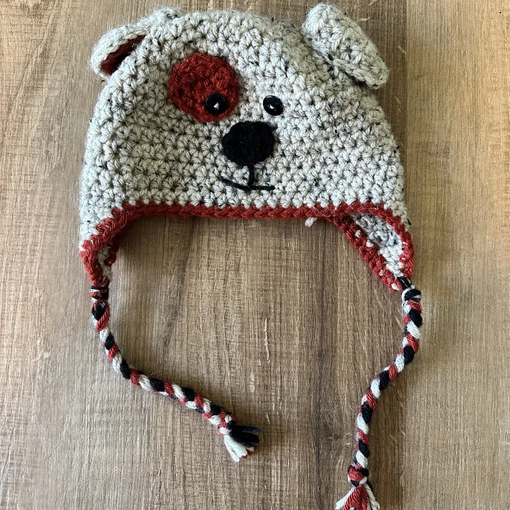Crochet Dog Winter‎ Hat | Size 6-12m