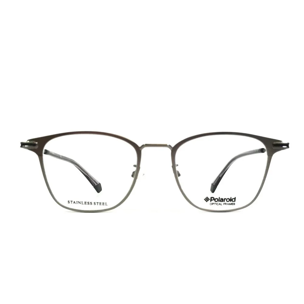 Polaroid Eyeglasses Frames PLD D387/G R81 Silver Clear Square Full Rim 50-19-145