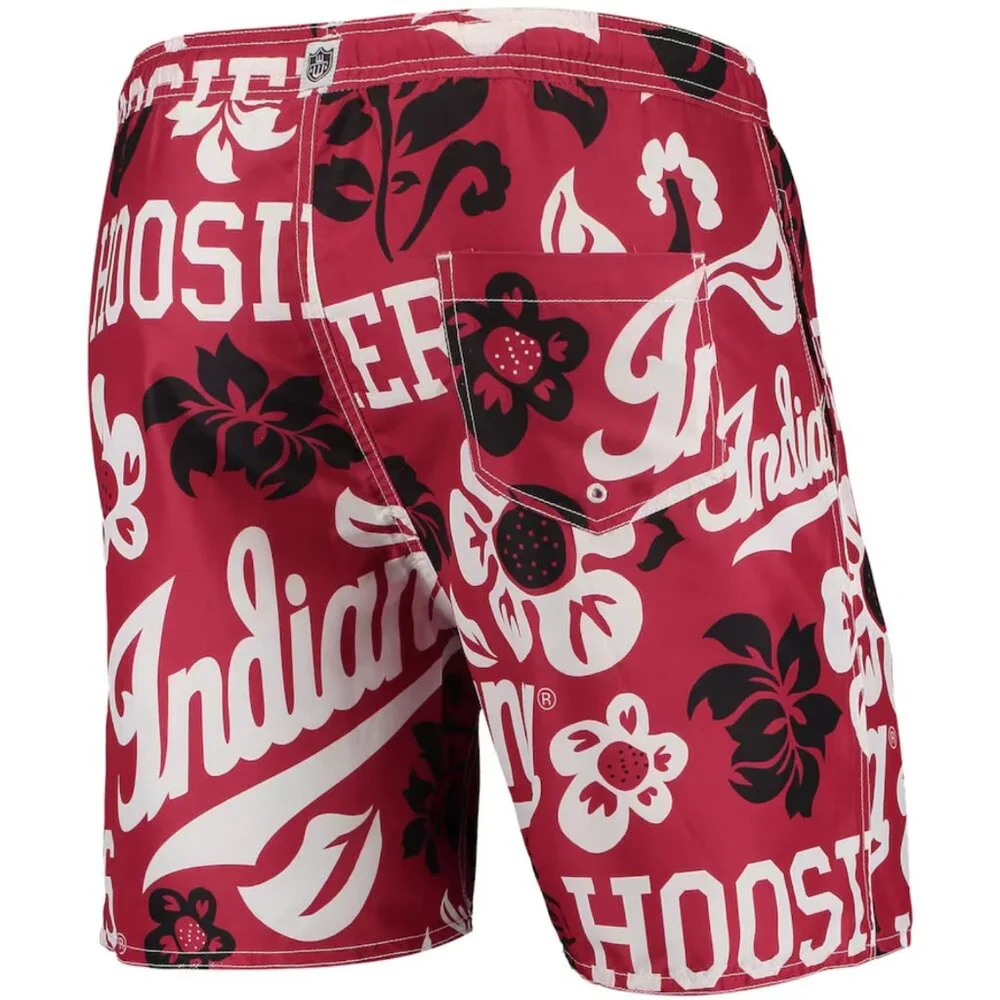 New Wes & Willy Men's XXL Red Indiana University Hoosiers‎ IU Volley Swim Trunks