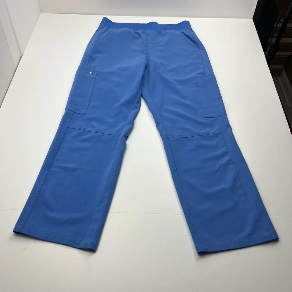 FIGS Technical‎ Collection Mens Axim Cargo Scrub Pant Size Small Blue *FLAWED