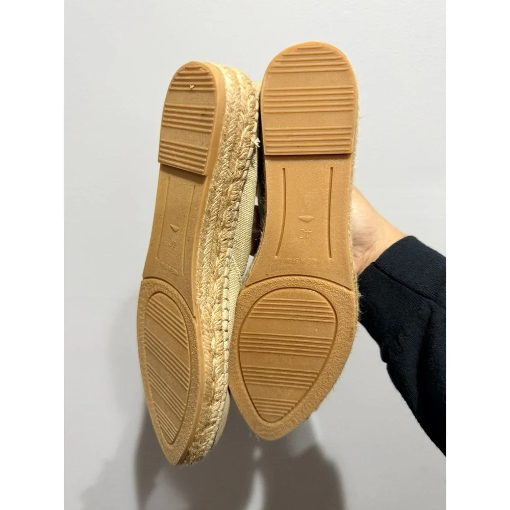 VISCATA Handmade in Spain Rascassa Flat Canvas Espadrilles Nude‎ Beige Y