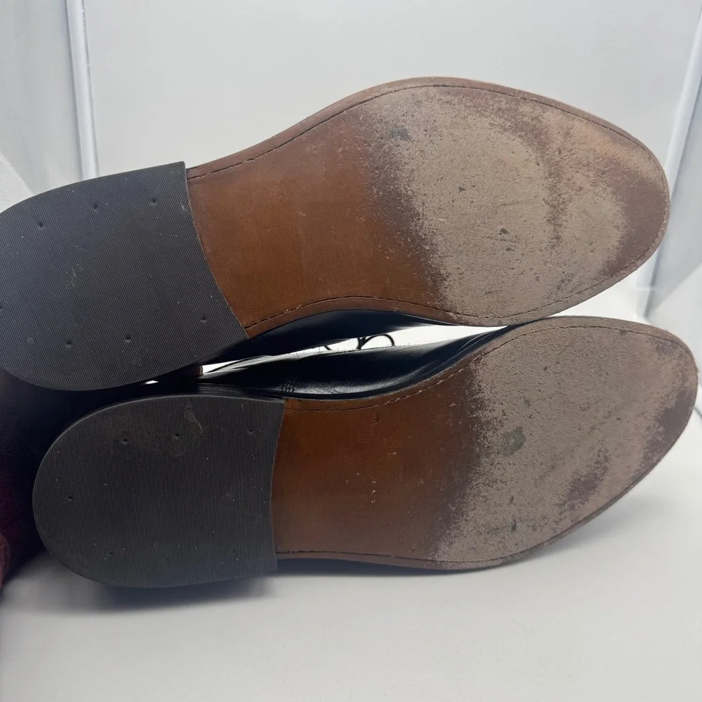 Mens‎ Black Leather Allen Edmonds Cap Toe Oxfords Dress Shoes