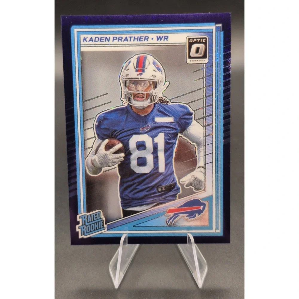 2025 Donruss Optic Kaden Prather #291 Rated Rookie Purple Stars Prizm /15 Bills