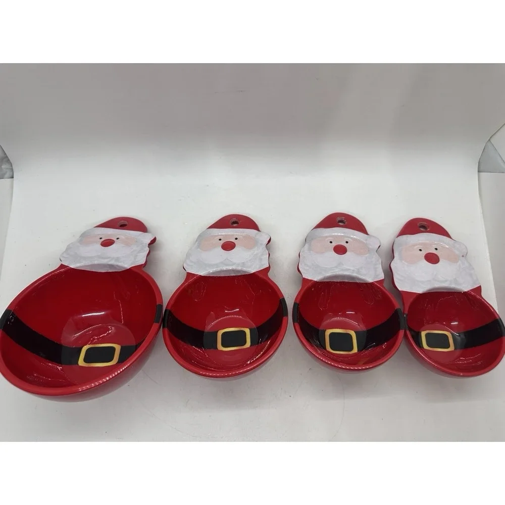 Sur La Table Santa Claus Melamine Measuring‎ Cups Set of 4 Christmas Holiday