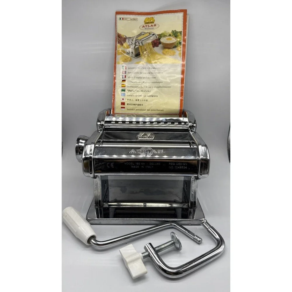 Atlas Marcato Multi Pasta Machine Maker Set Model # 150mm Deluxe Made In Italy