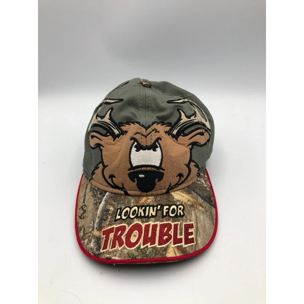 Buck Wear Baseball Hat Toddler Lookin For Trouble‎ Camo Deer Adjustable Green