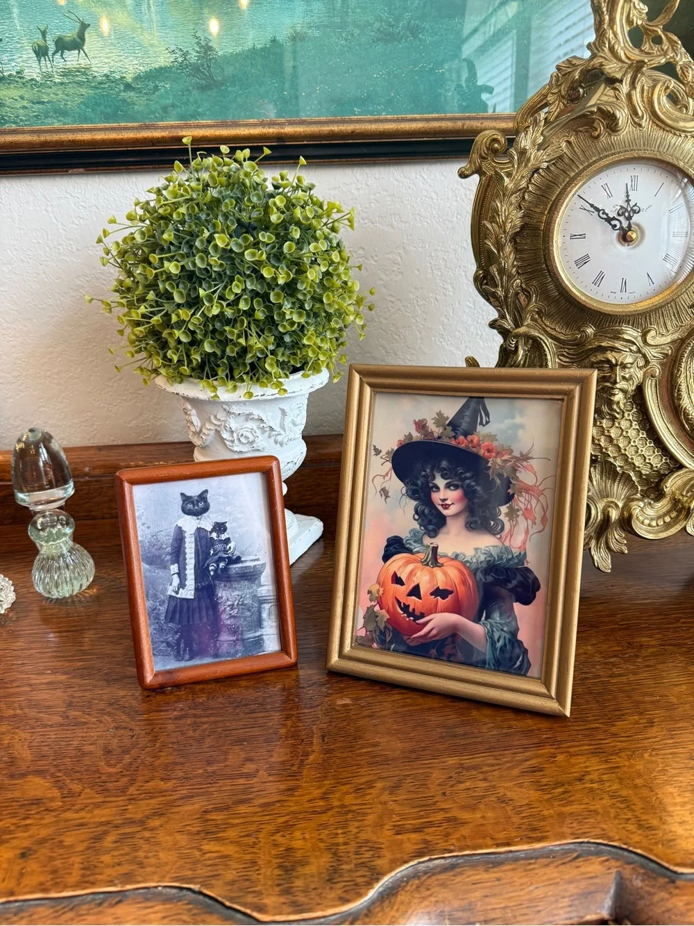 Vintage wood glass