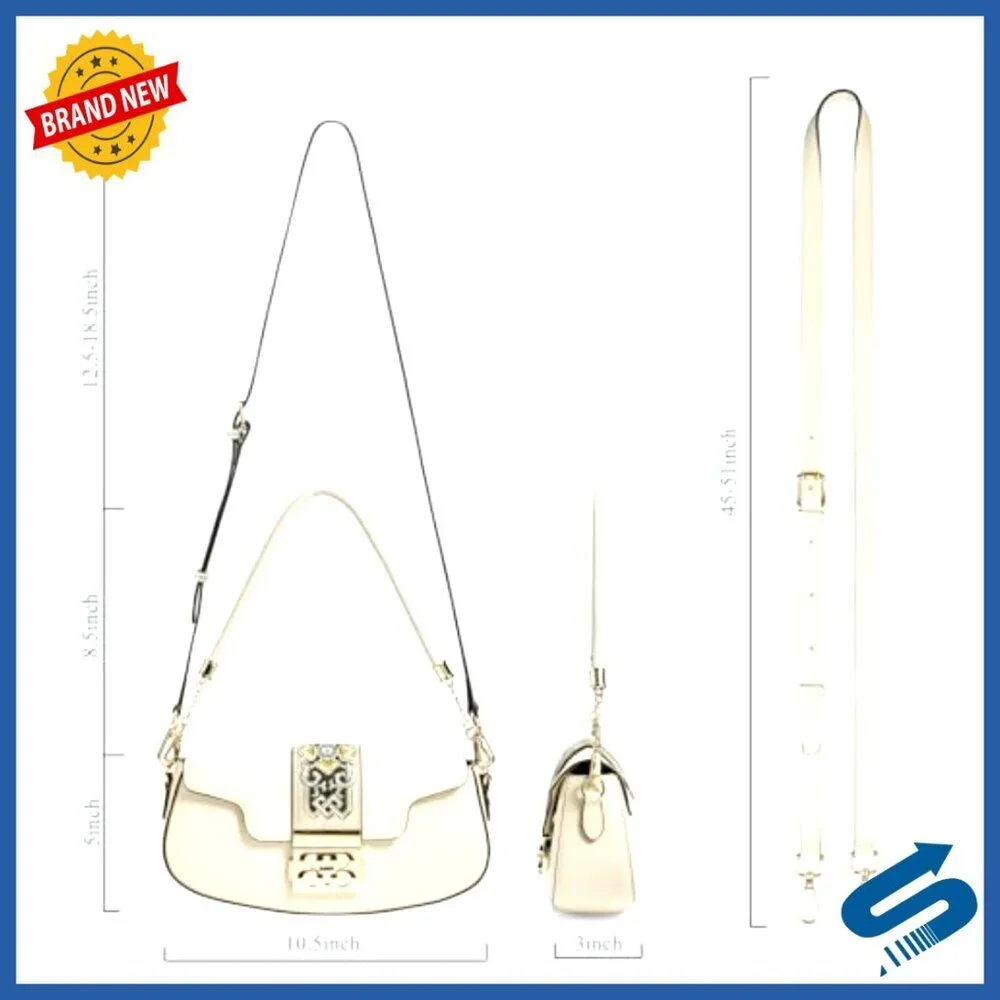 Genuine Leather Hobo Tote with Hand Carved Design, Adjustable Straps