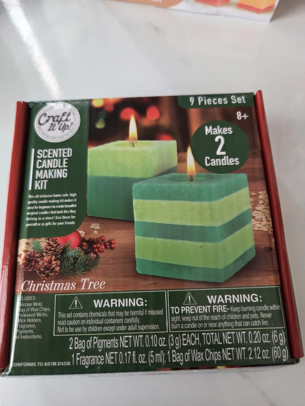Christmas Tree  Candle Making Kit - Green