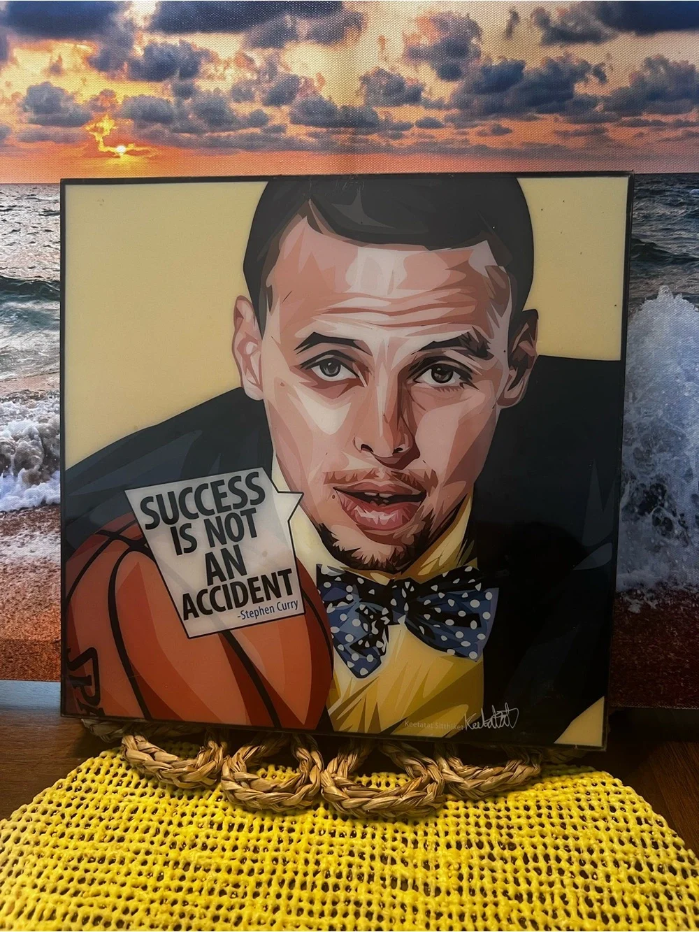 Success Is Not An Accident Wall Art Print - Black, Yellow