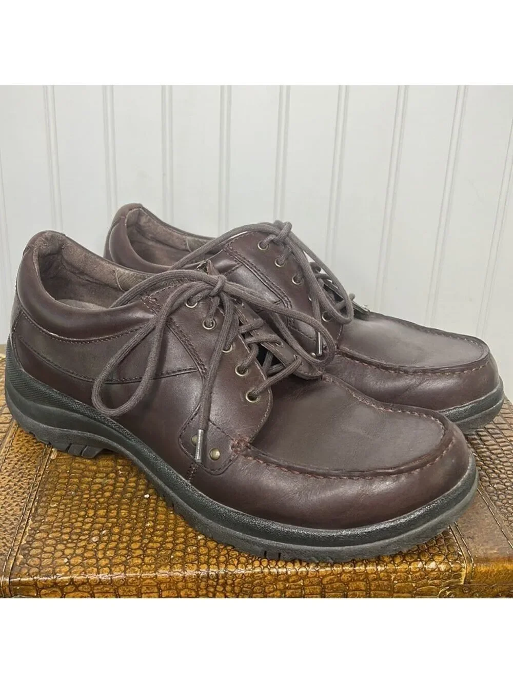 Dansko Wyatt Mens Mocha Brown Leather Oxford Size 10.5 or EU44