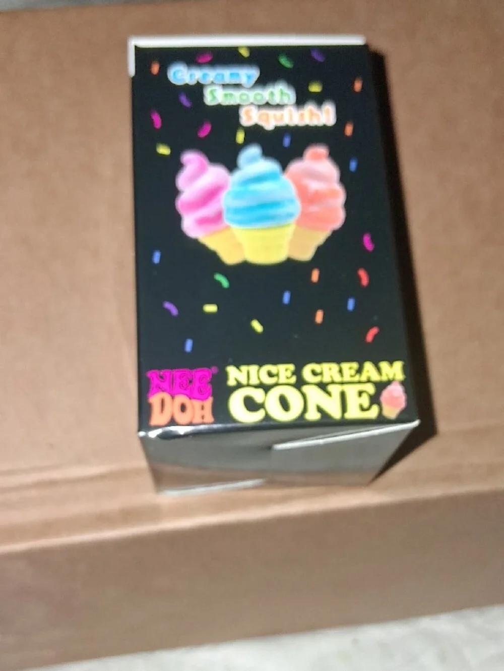 Nee Doh Ice Cream Cone Squishy Toy - Blue & Yellow