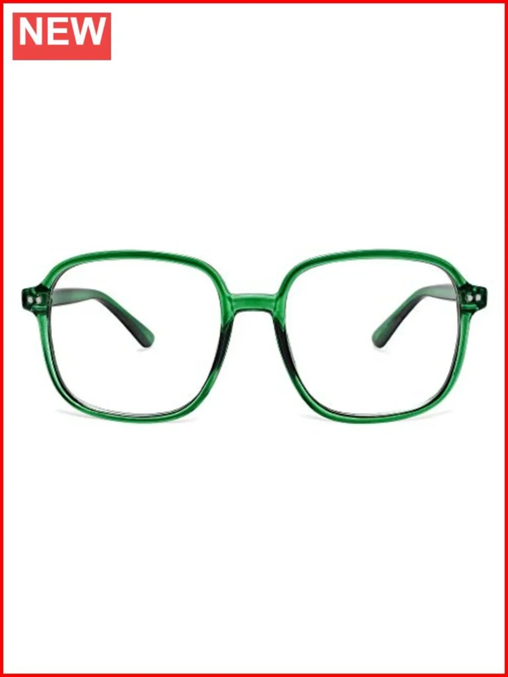 Oversized Square TR90 Frame Blue Light Blocking Glasses for Women