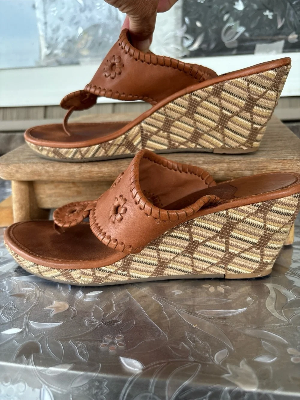 Jack Rogers classic cognac