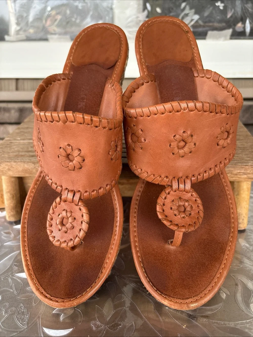 Jack Rogers classic cognac