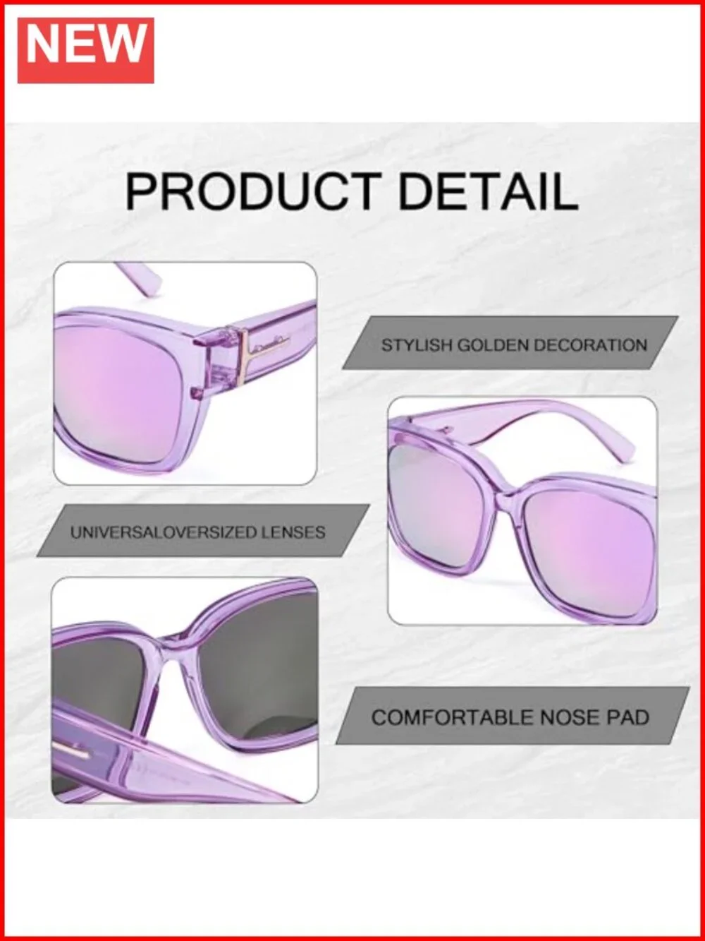 Polarized Fit Over Glasses Sunglasses Women UV Protection Oversized