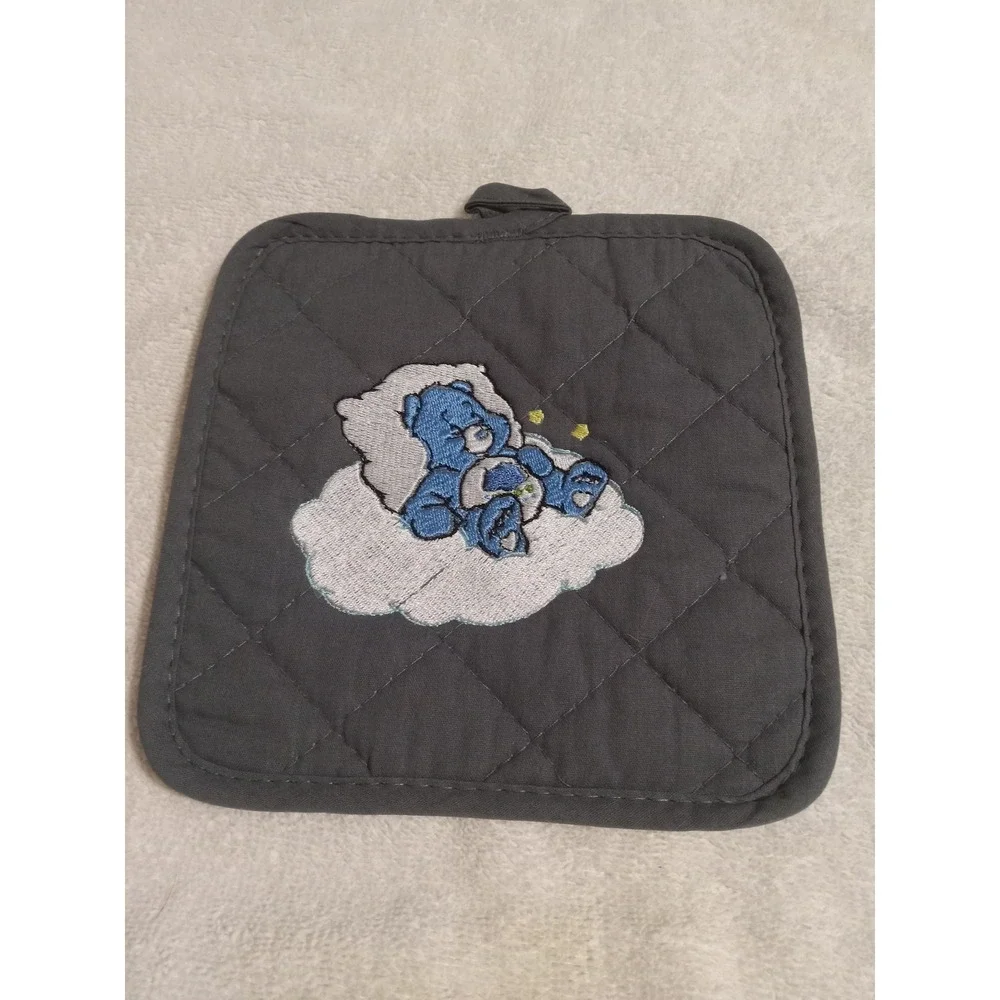 Care Bears Grumpy Bear Embroidered‎ Cloud Quilted Pot Holder Kitchen Decor