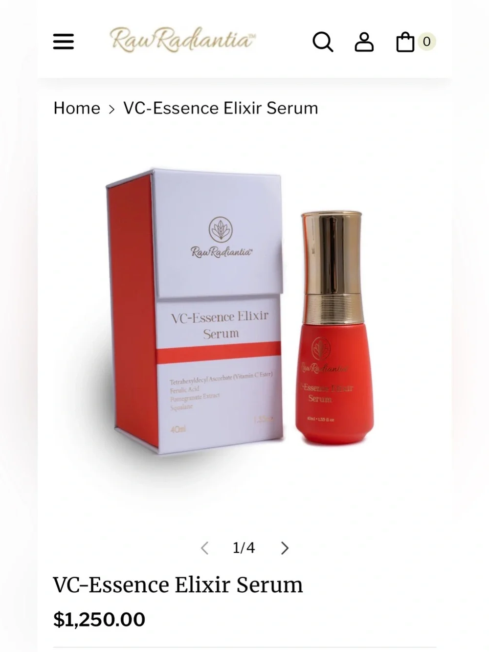 Raw Radiantia vc essence