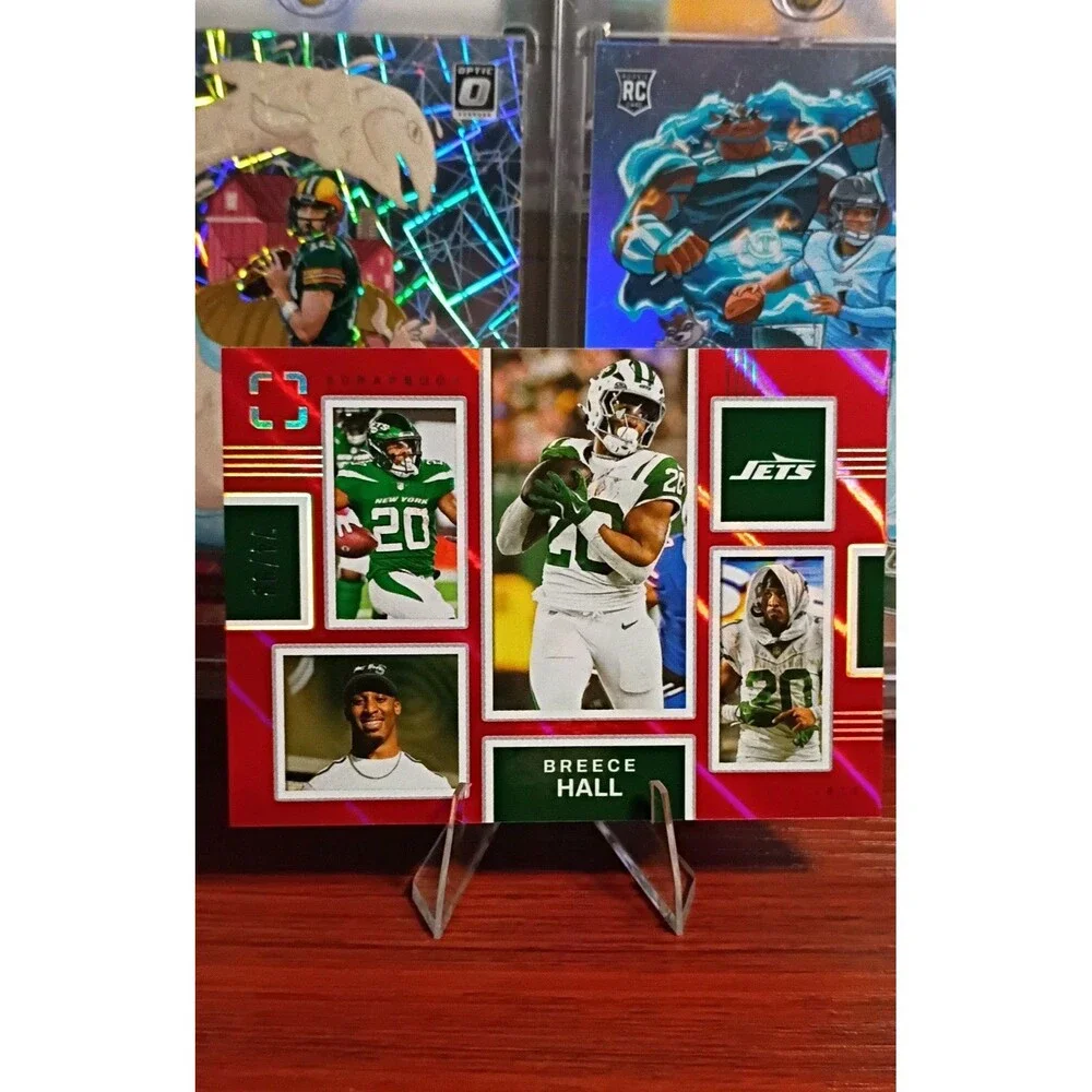 2025 Panini Photogenic - Scrapbook Breece Hall #18 Red 74/99 RB1