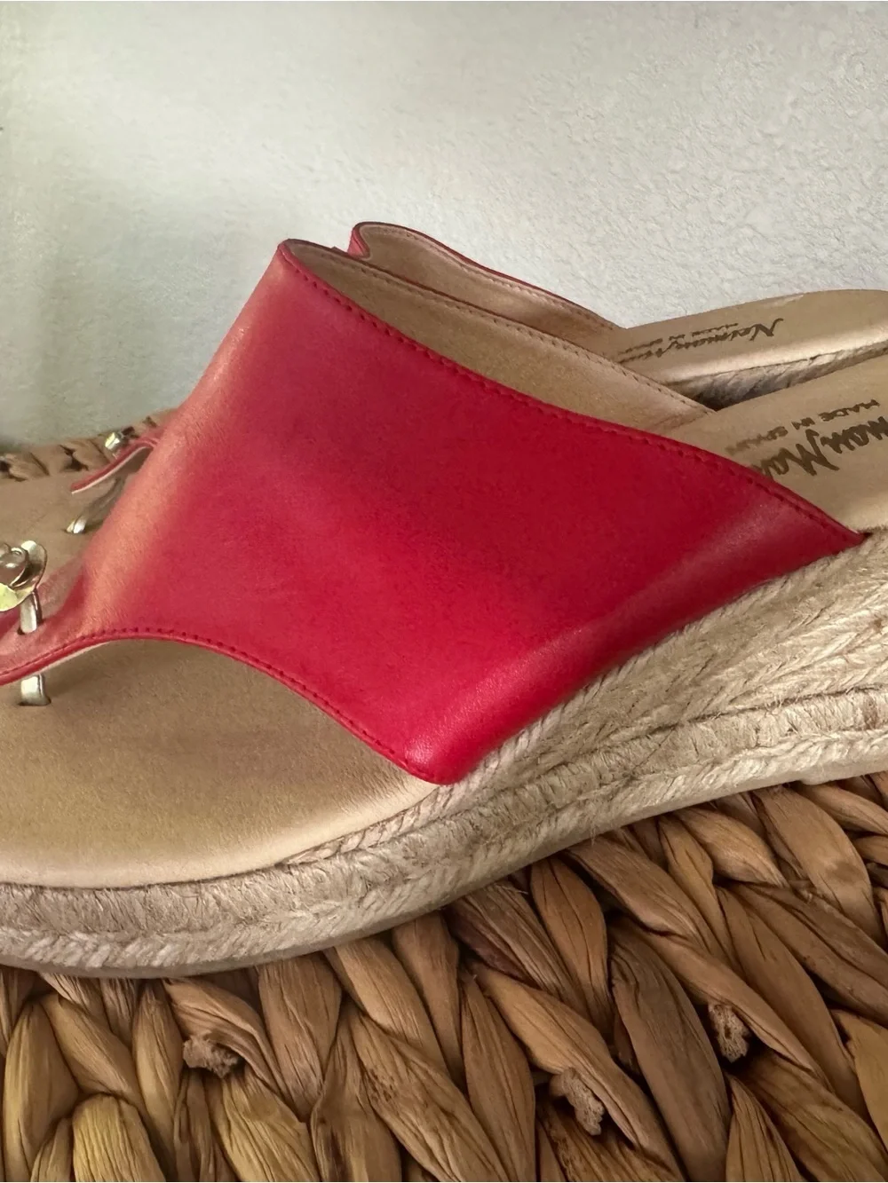 Neiman Marcus red leather