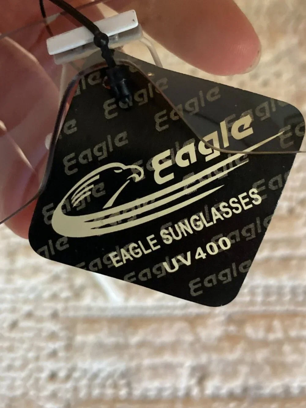 Eagle UV400 Rimless Wraparound Sunglasses – Light Grey Lens | NWT