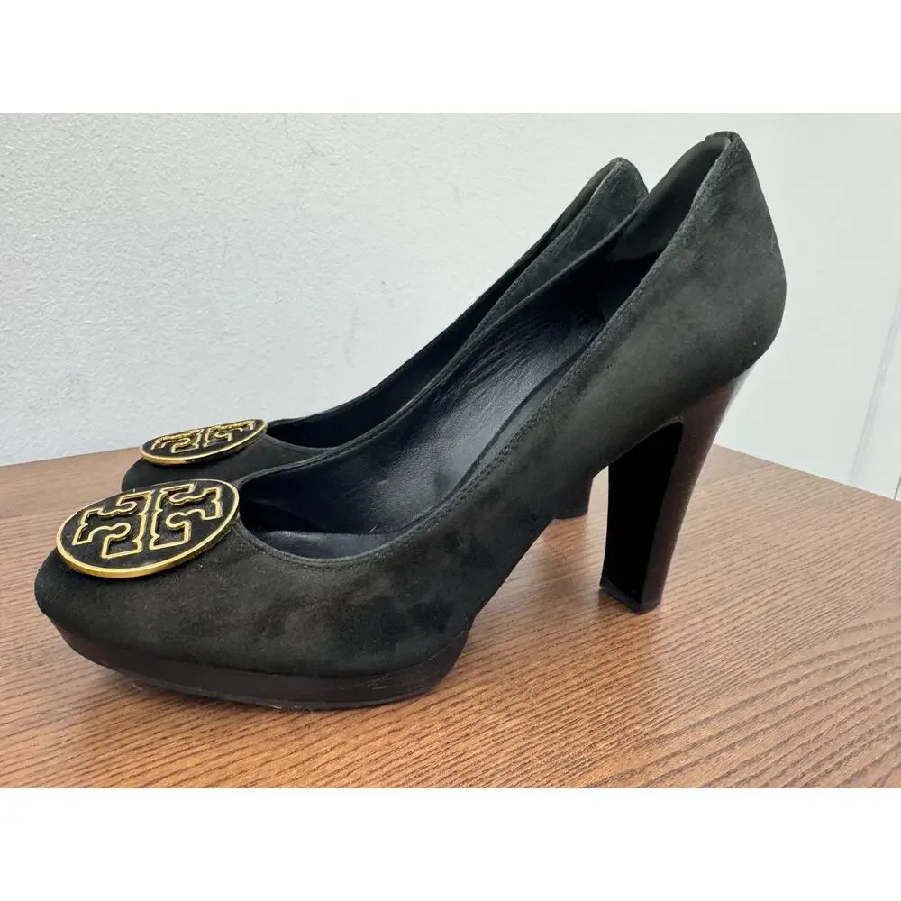Tory Burch suede gold