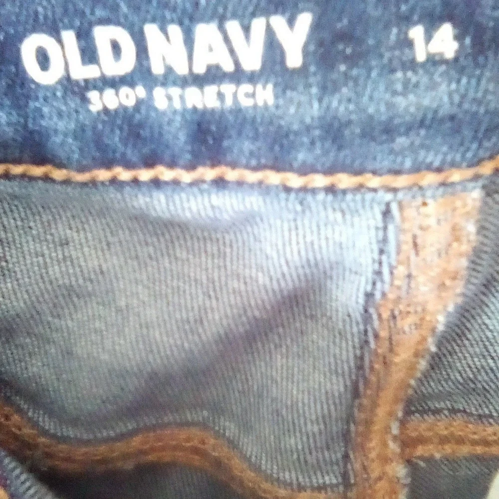 Old Navy Rockstar Jeggings‎ Size 14 Dark Wash High Rise Distressed
