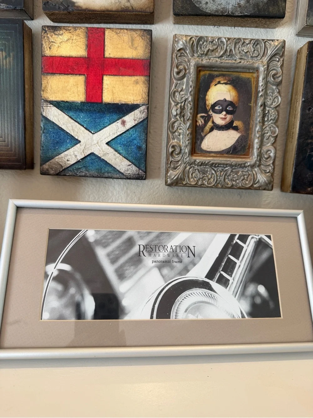 Restoration Hardware Silver Tone Panoramic Picture Frame‎