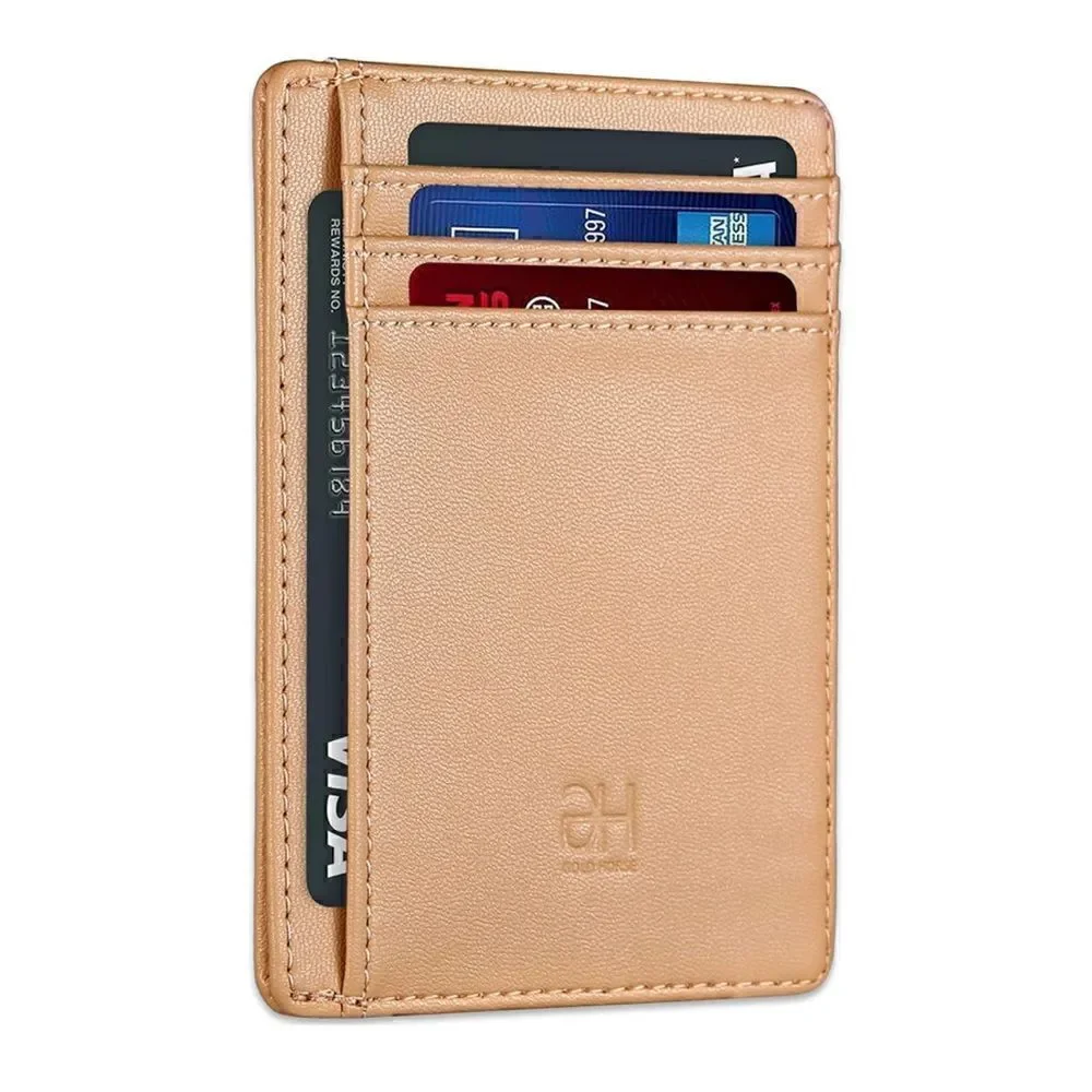 Leather Compact Card Holder Wallet