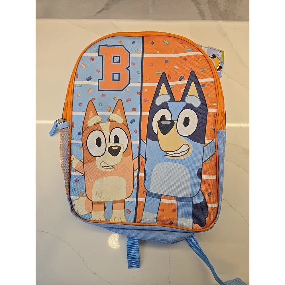 Bluey 15 inch Back Pack with‎ side pocket new with tags