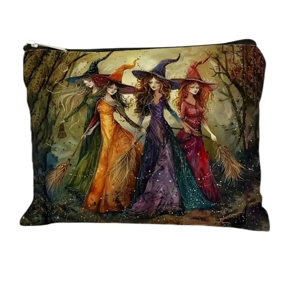 Colorful Witch-Themed Cosmetics‎ Bag