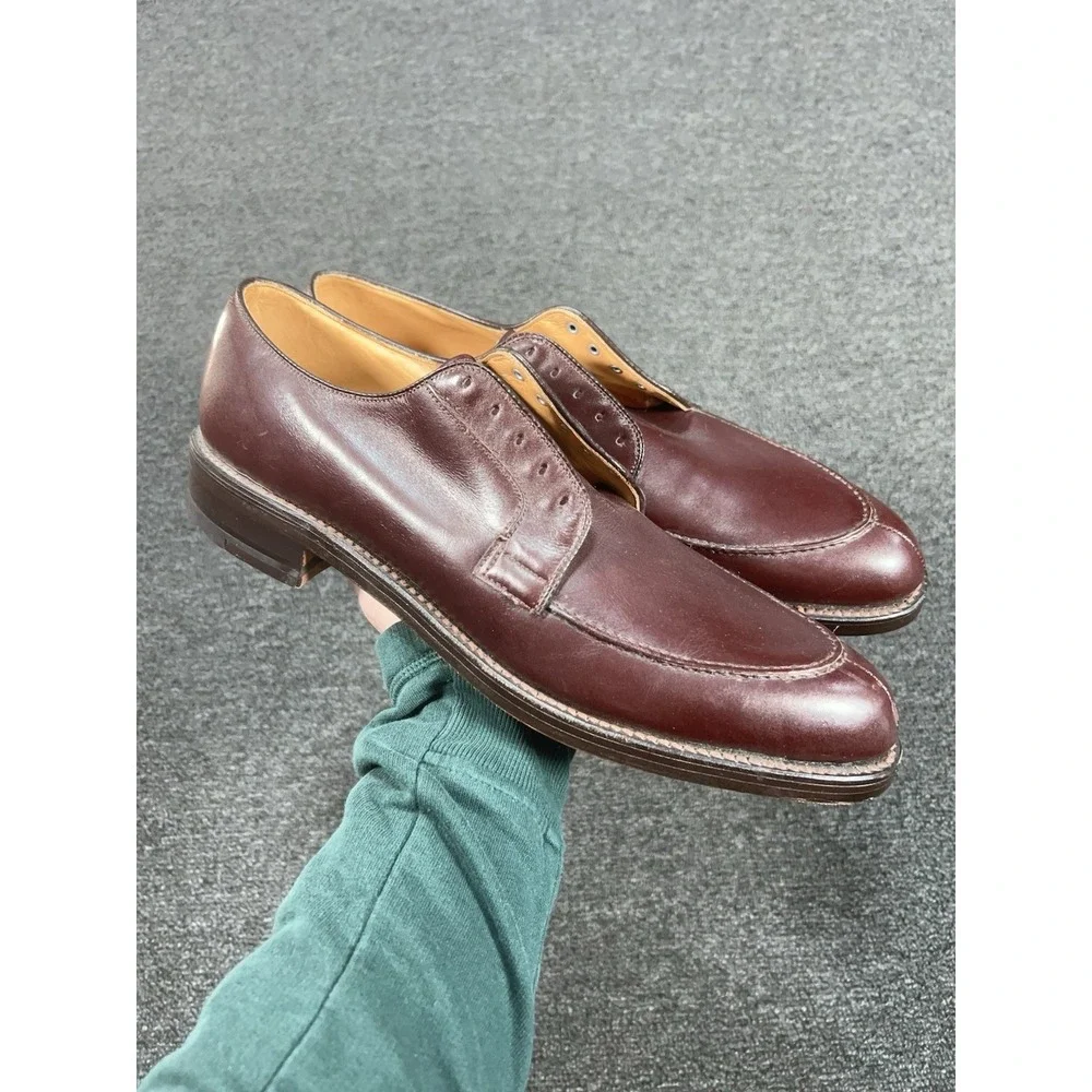 NEARLY NOS NETTLETON MEN 11.5 AA BURGUNDY‎ ALGONQUIN SPLIT TOE DERBY VTG 1970S