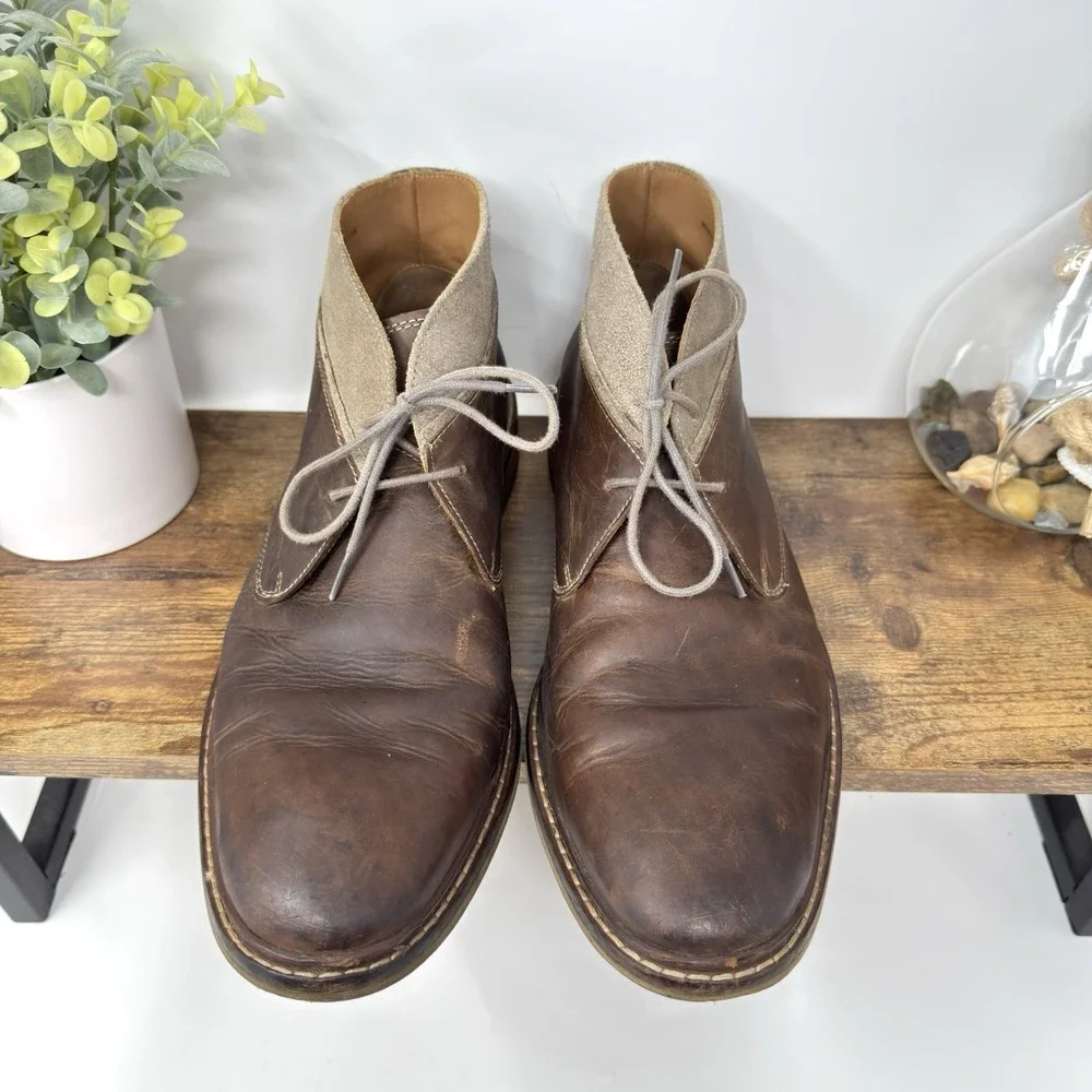 Cole Haan Men's Size 8.5 M Suede Welt Chukka Brown‎ Leather C24533 Ankle Boots