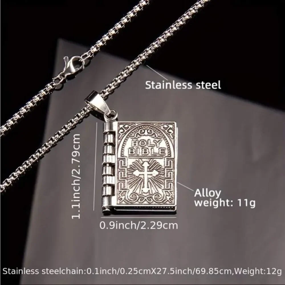Stylish‎ Foldable Bible Cross Pendant Necklace
