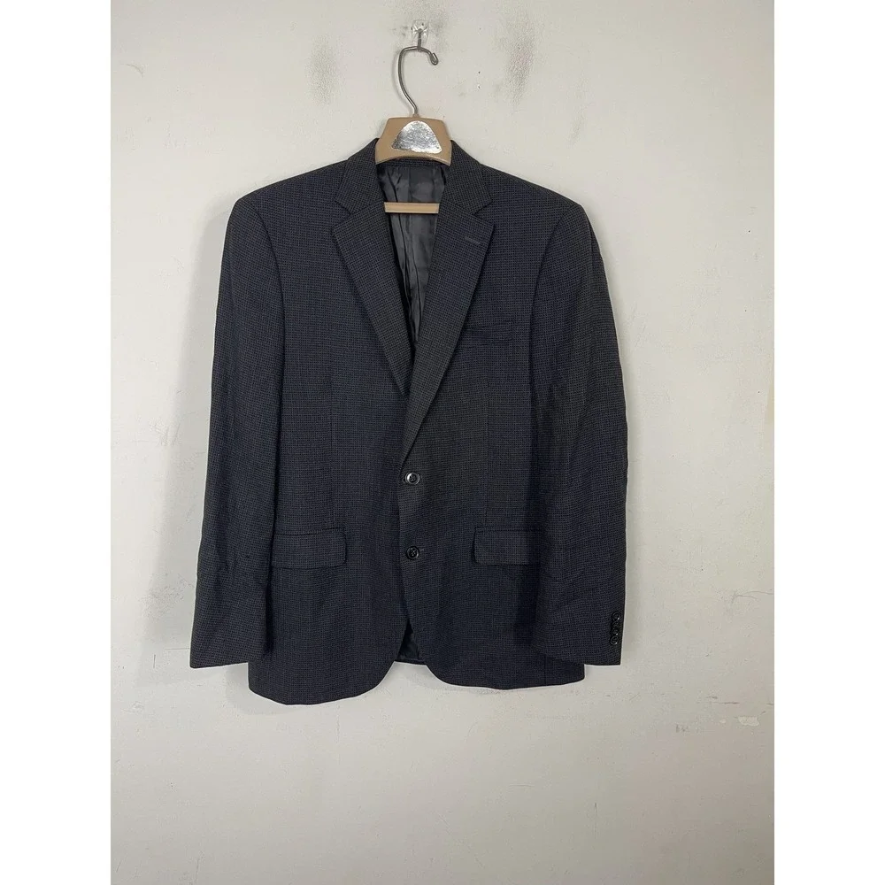 Peter‎ Millar Mens Blazer 40R Gray Tweed 100% Wool Evening 2 Button Sport Coat