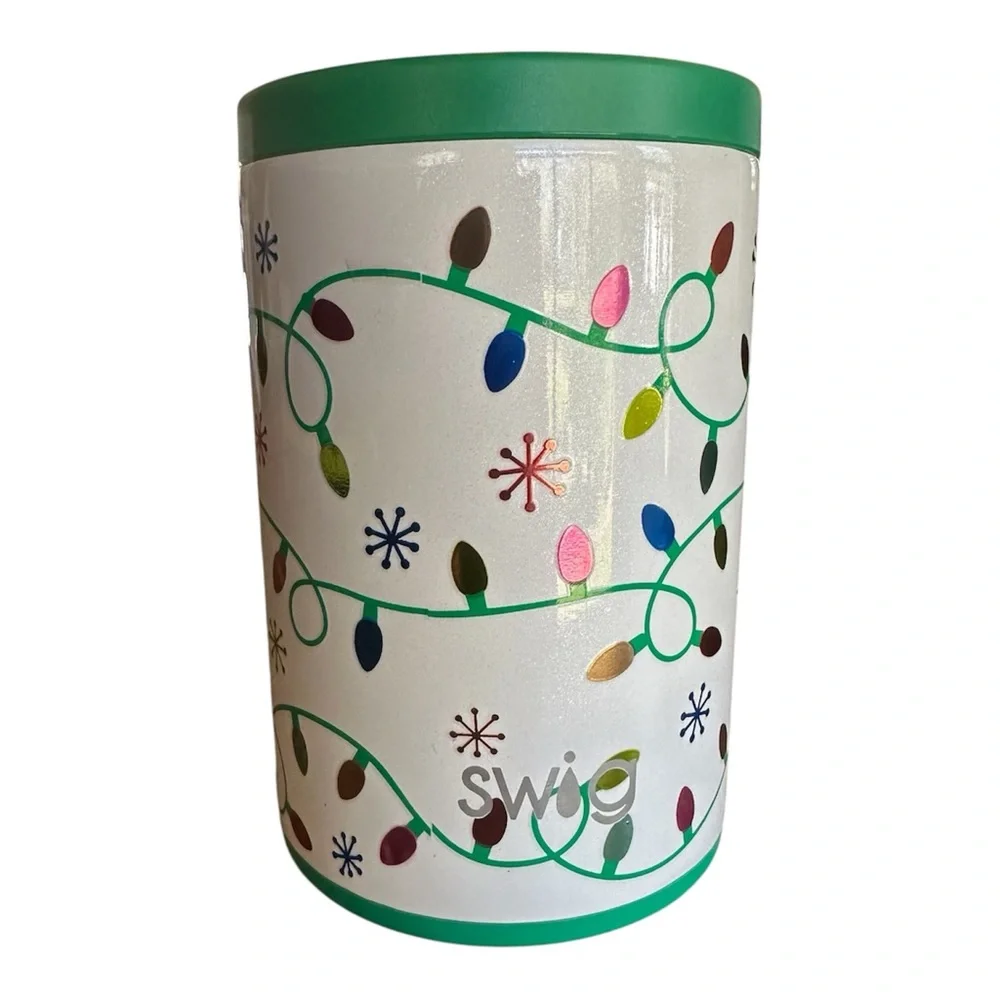 Swig Life Christmas Lights Insulated 12oz Can Cooler - Merry & Bright Multicolor
