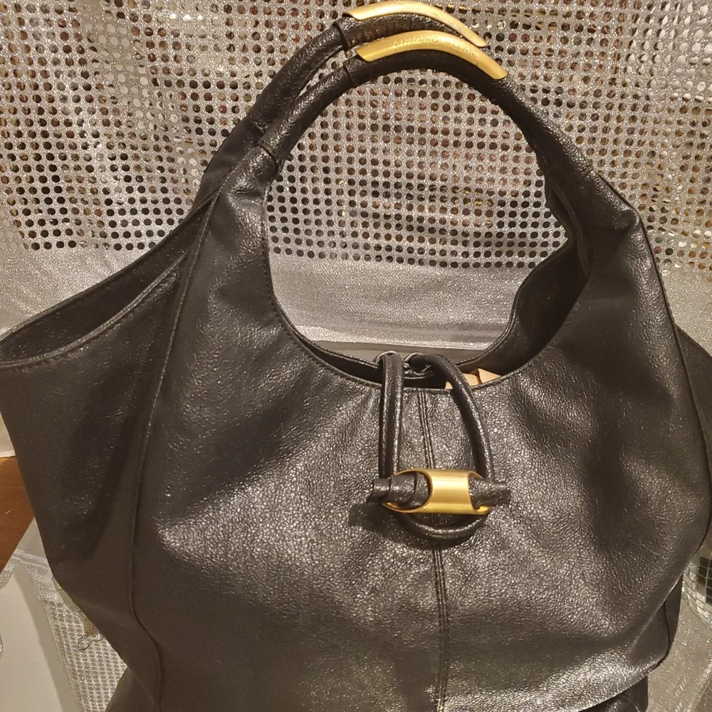 Antonio Melani Black Leather Bag