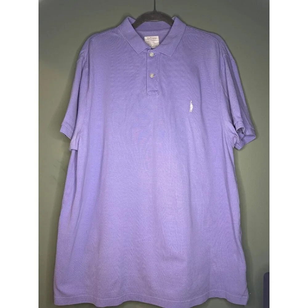 Vintage J.Crew Mens XX-Large 100% Cotton Made in India Polo Shirt Style 12048