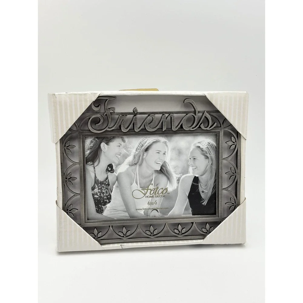 Fetco Home Decor Friends Picture Frame Pewter‎ Metal 6x4 Vintage 2005 751264