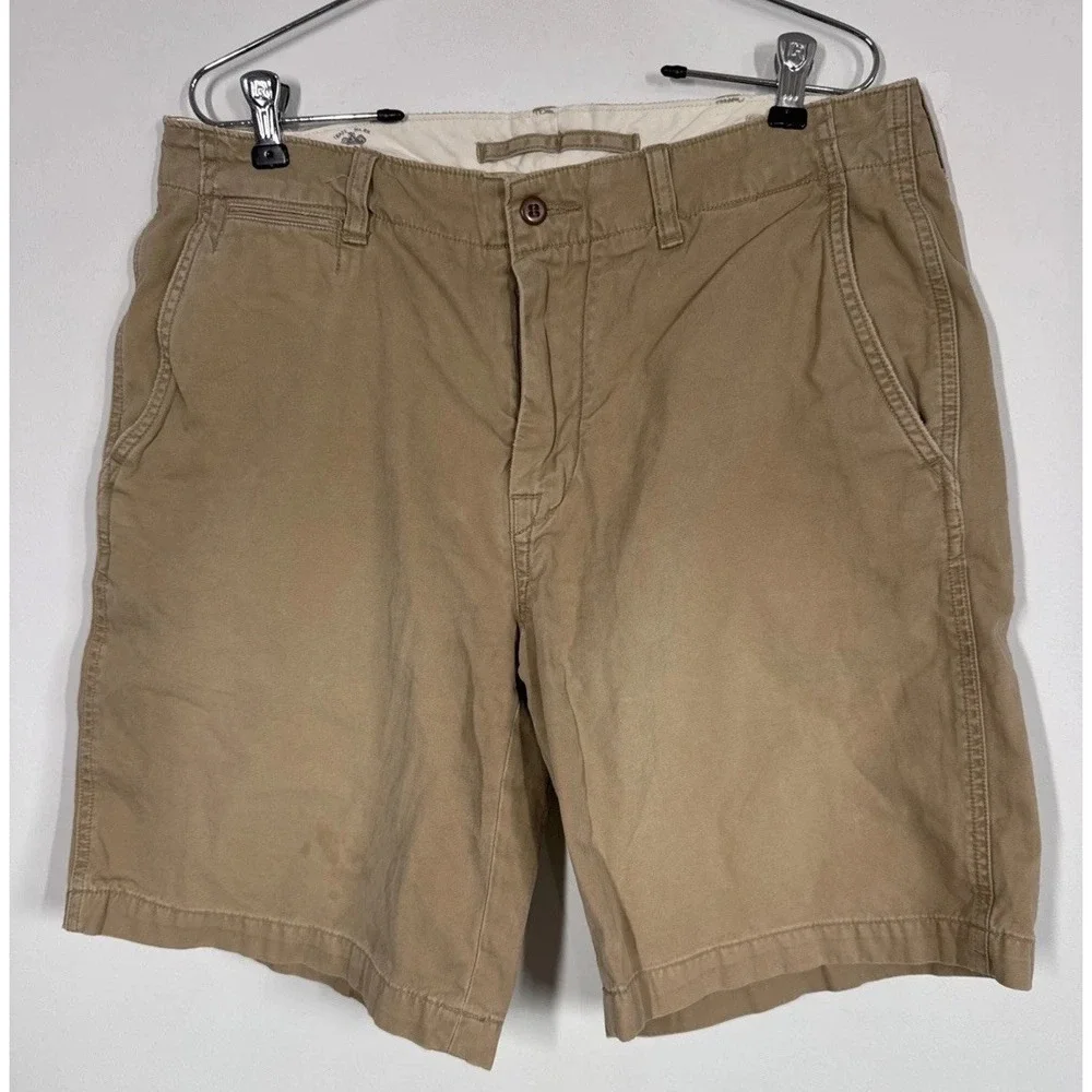 VTG Polo Ralph Lauren Men's‎ Flat Front Chino Shorts Size 34 Embroidered RL 067