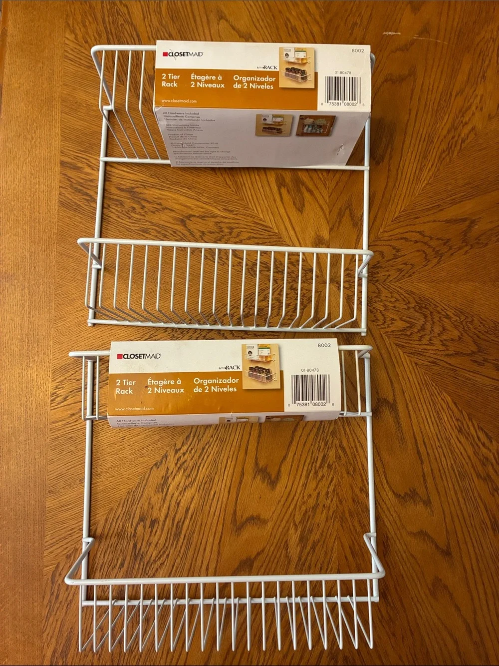 ClosetMaid White 2-Tier Over-Door Wire Rack Pair