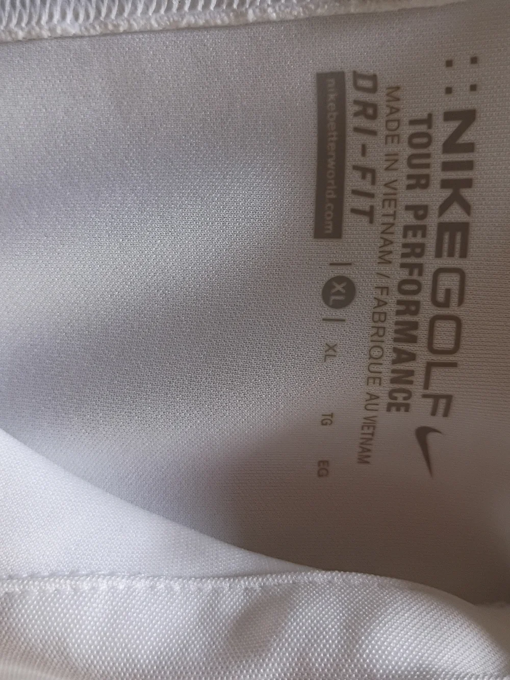 Nike white polo