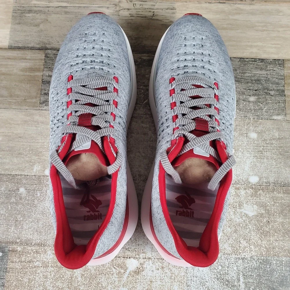 Runin Rabbit Mens Shoes Sz 9 Running Athletic Gray Scarlet Sage Sneakers