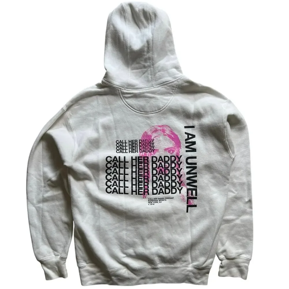 Barstool Sports Sweatshirt White Call Her Daddy UNWELL 2018 Medium