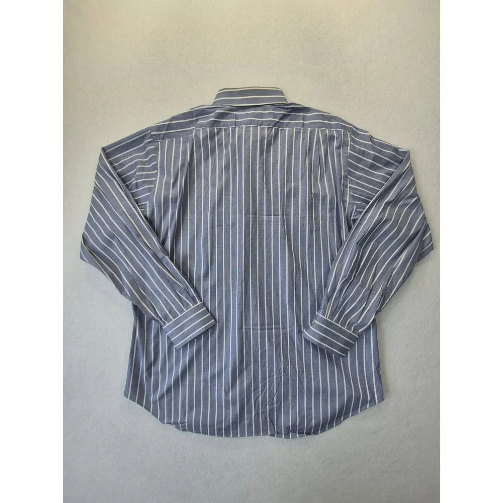 Polo Ralph Lauren Regent Classic Fit Dress Shirt Mens 17 XL Blue White Stripe