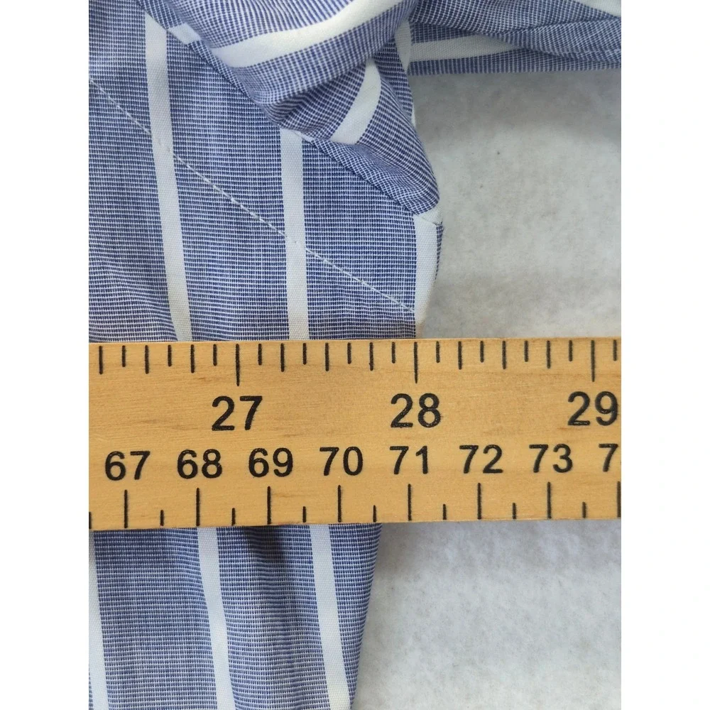 Polo Ralph Lauren Regent Classic Fit Dress Shirt Mens 17 XL Blue White Stripe