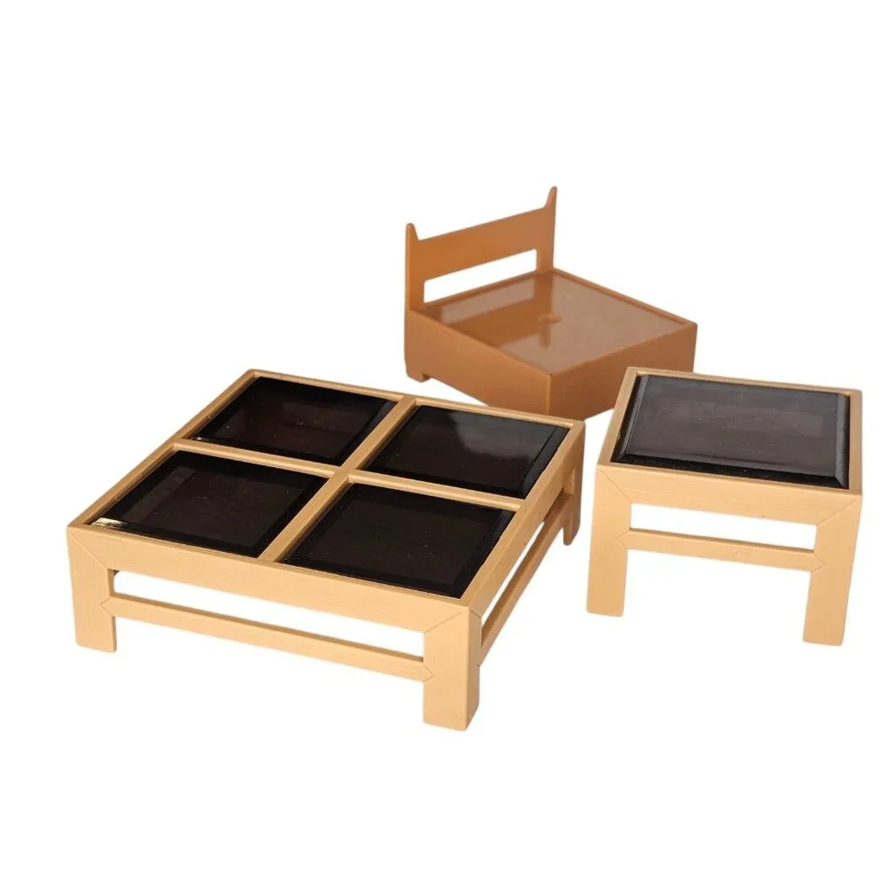 VTG Tomy‎ Smaller Homes Dollhouse Furniture Coffee Table Side Table Corner Chair