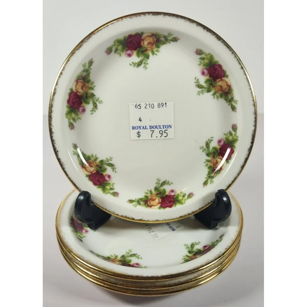 Set Of 4 Royal Albert Old Country Roses 5 1/2